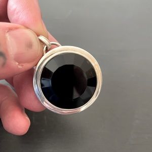 Reversible sterling silver pendant